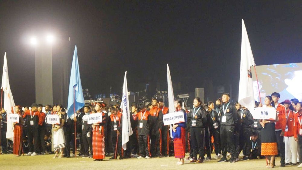 Nagaland Olympic & Paralympic Games 2024 opening ceremony held at the Nagaland Cricket Stadium in Chümoukedima on February 12. (Morung Photo)